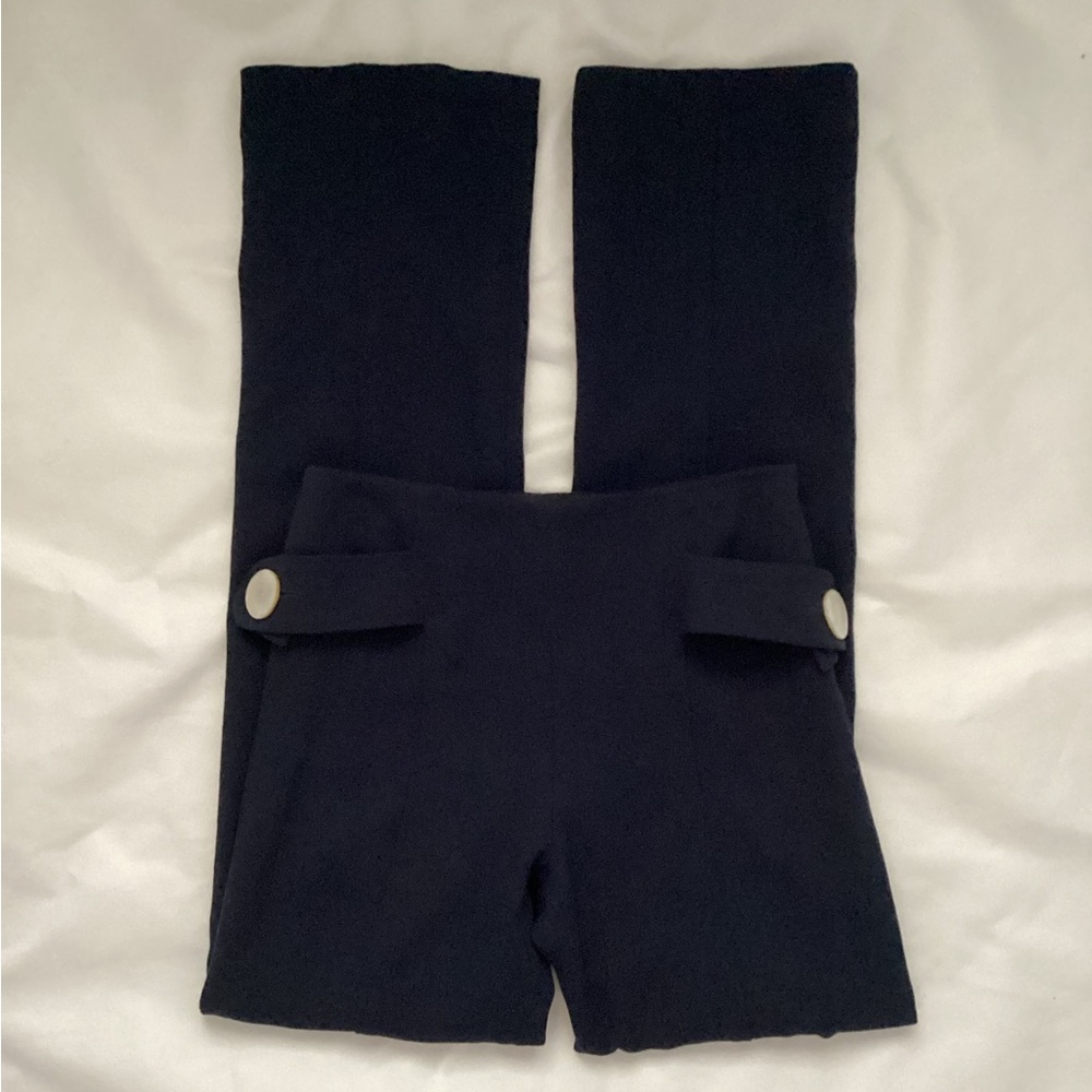 Vintage Valentino Virgin Wool Navy Pants, Size 28